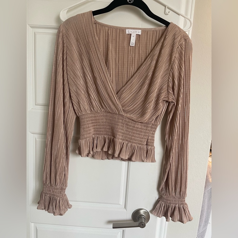 Dressy champagne top